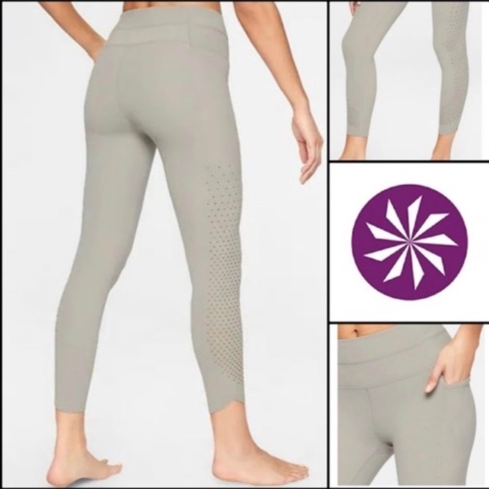 Athleta MP Silver Grey Chakra 7/8 Tight